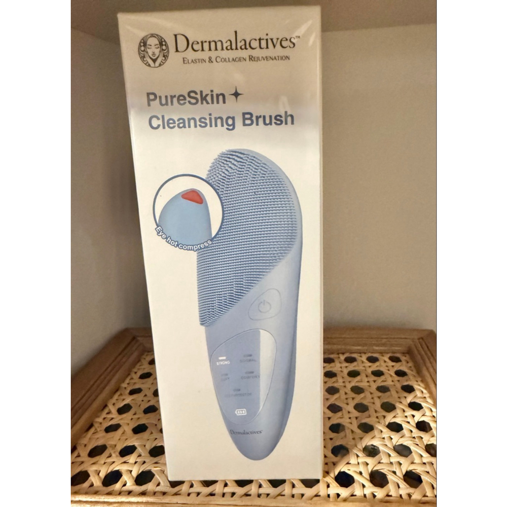 NEW in Box Dermalactives PureSkin Cleansing Brush One Size Light Blue - Picture 2 of 5